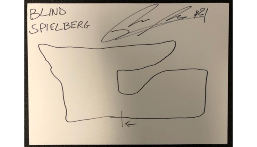 Signed Drawing of the Red Bull Ring Circuit - Austria by Franco Morbidelli