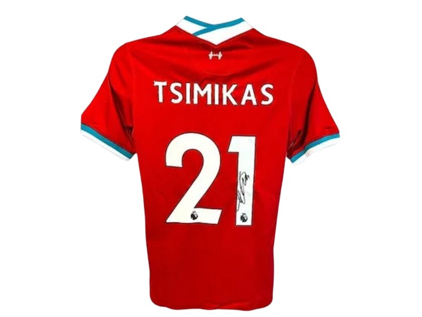 Maglia ufficiale firmata da Kostas Tsimikas per il Liverpool 2020/21