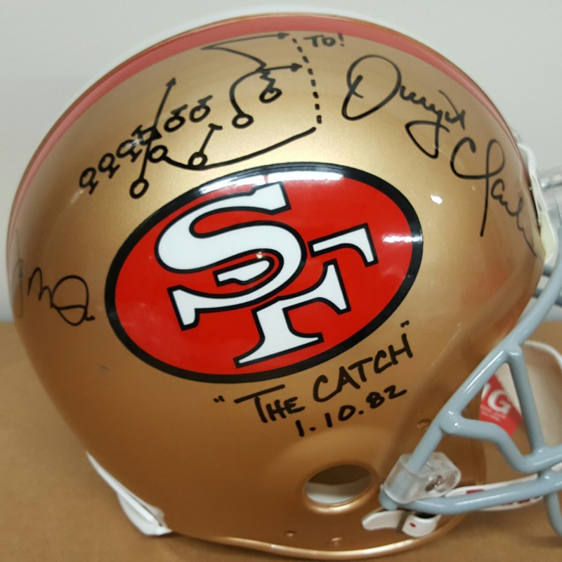Montana & Clark 1982 "The Catch" 49ers Helmet 