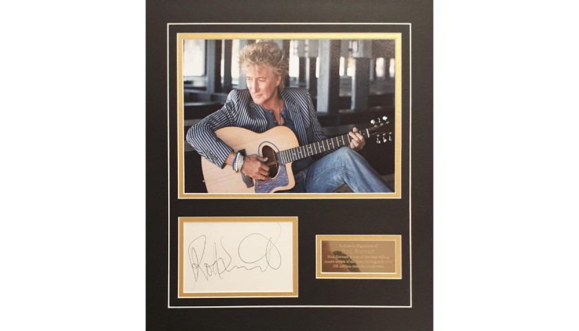 Rod Stewart Signed Photo Display