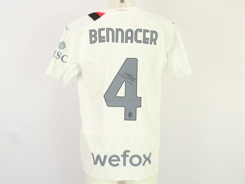 Maglia Bennacer indossata Verona vs Milan 2024 - Autografata