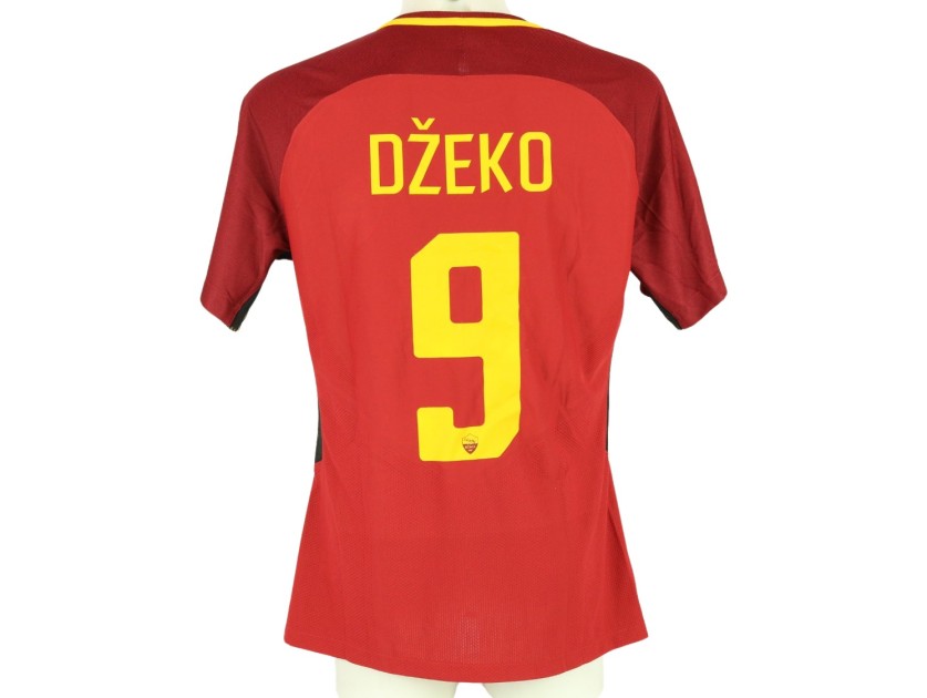 Dzeko's AS Roma Match-Issued Shirt, 2017/18