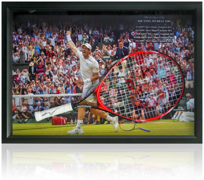 Sir Andy Murray Signed Tennis Racket Presentation