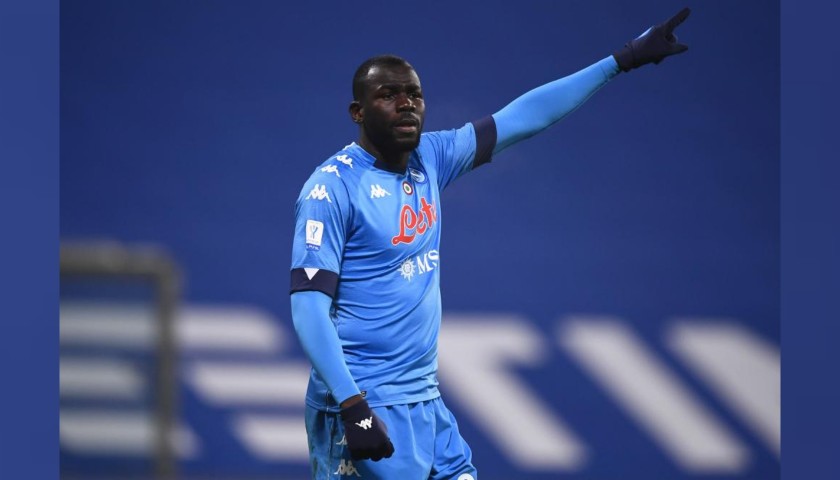 Koulibaly's Napoli Signed Match Shirt, Supercoppa 2021