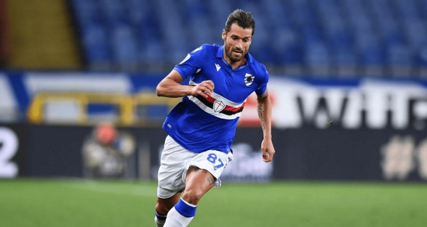 Candreva's Sampdoria Signed Match Shirt, 2020/21 