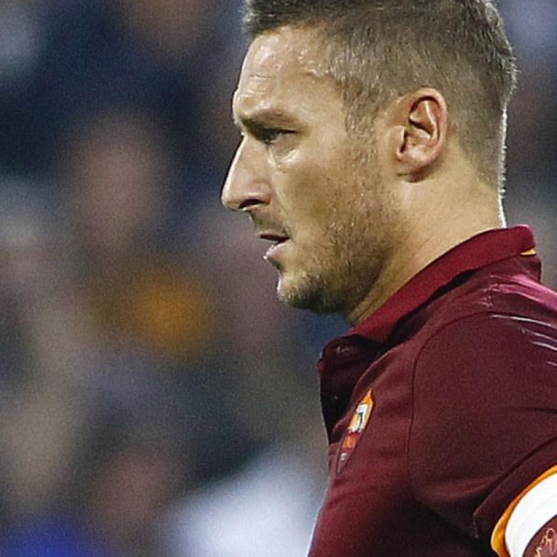 Captain armband signed and worn by Francesco Totti