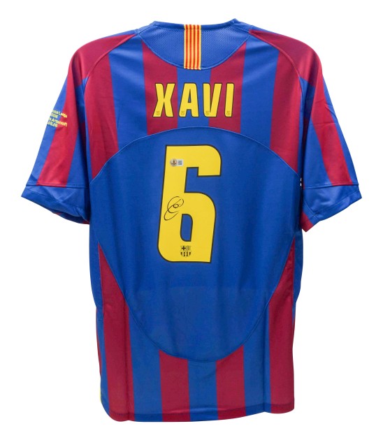 Xavi Hernandez's Barcelona Signed Replica Shirt