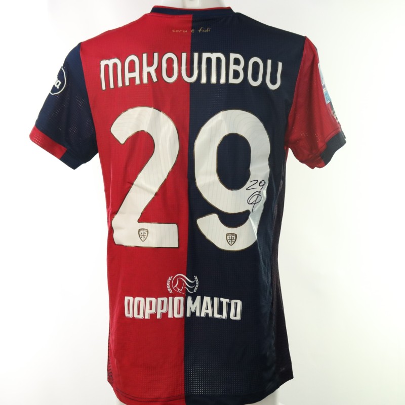 Maglia Makoumbu Unwashed, Cagliari vs Torino 2024 - Autografata