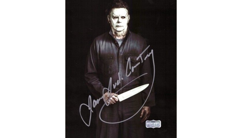 James Jude Courtney Signed Halloween Photo – Knife in Hand
