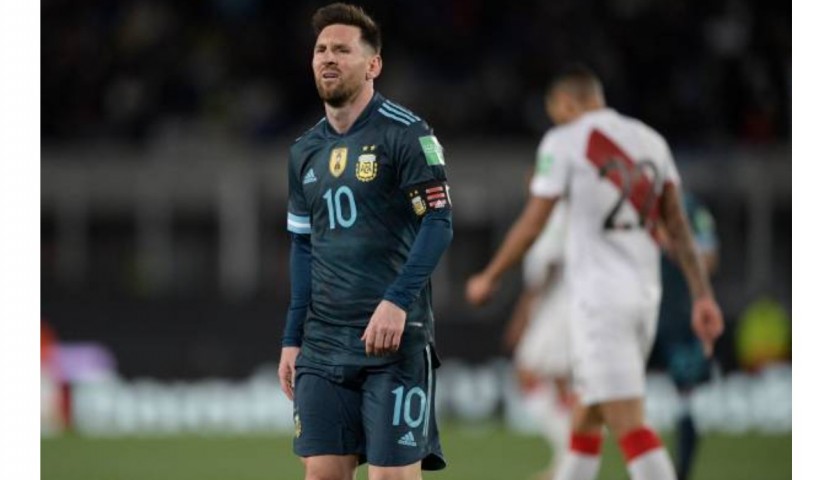 Messi's Match-Issued Shirt, Argentina vs Peru 2021 - CharityStars