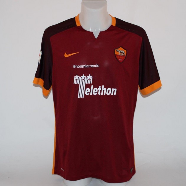 De Rossi shirt, issued/worn Roma-Genoa 20/12 special sponsor - signed