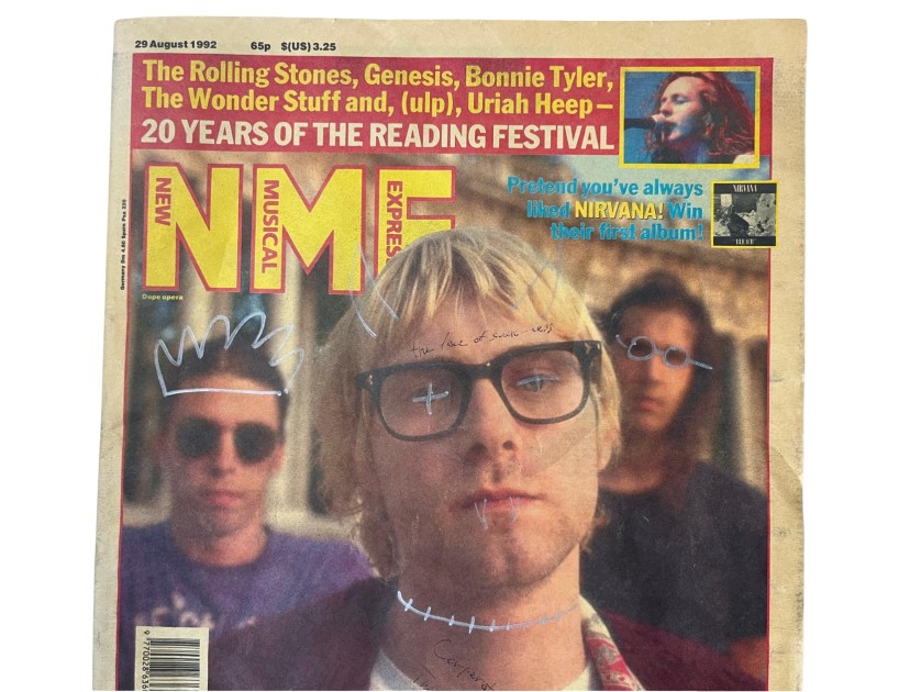 Kurt Cobain Signed and Written NME Magazine, 1992