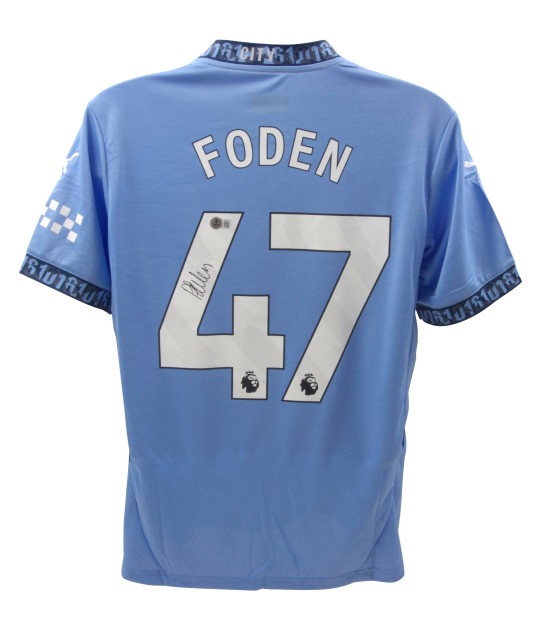 Phil Foden's Manchester City Signed Replica Shirt