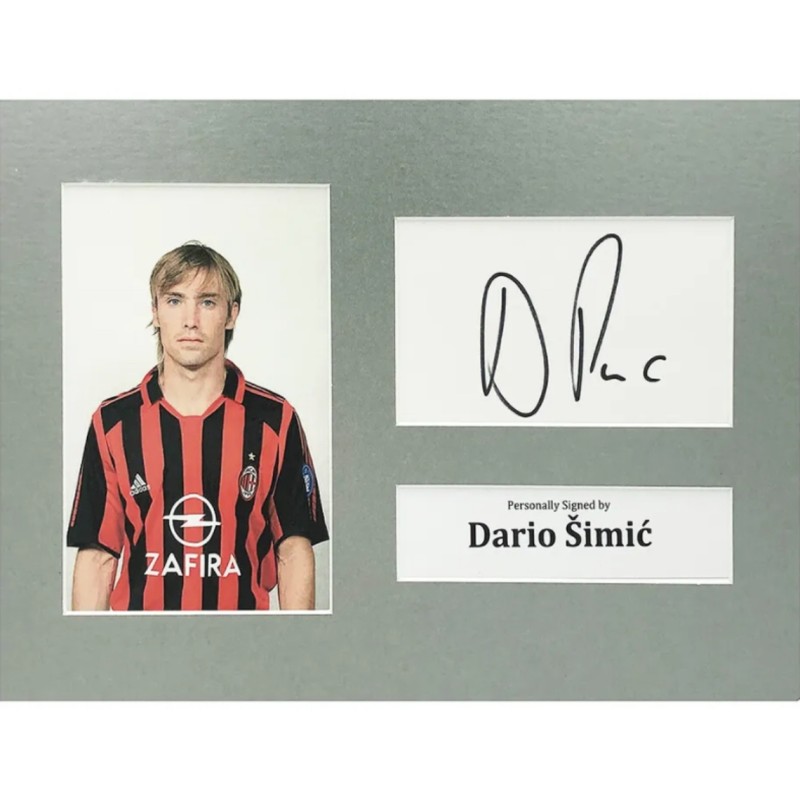 Dario Simic's AC Milan Signed Photo Display