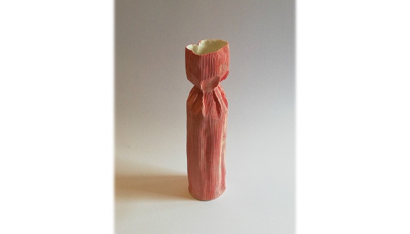 "Paper Rolls" Vase by Luciana Grazia Menegazzi