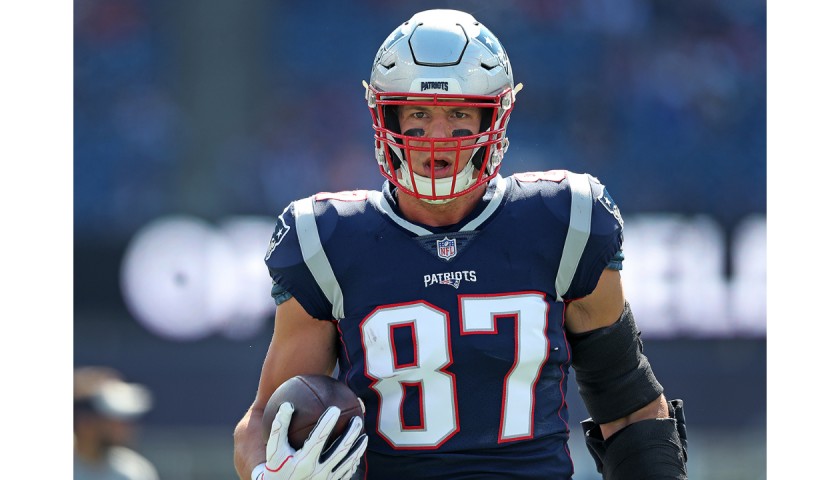 signed rob gronkowski helmet