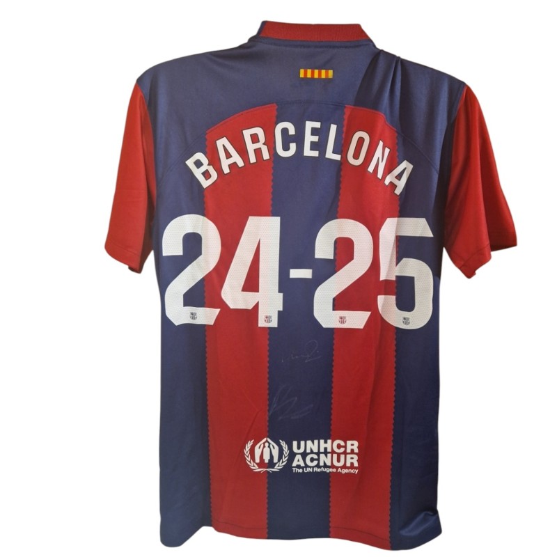 Maglia replica firmata FC Barcelona 2023/24 di Fridolina Rolfo e Ewa Pajor