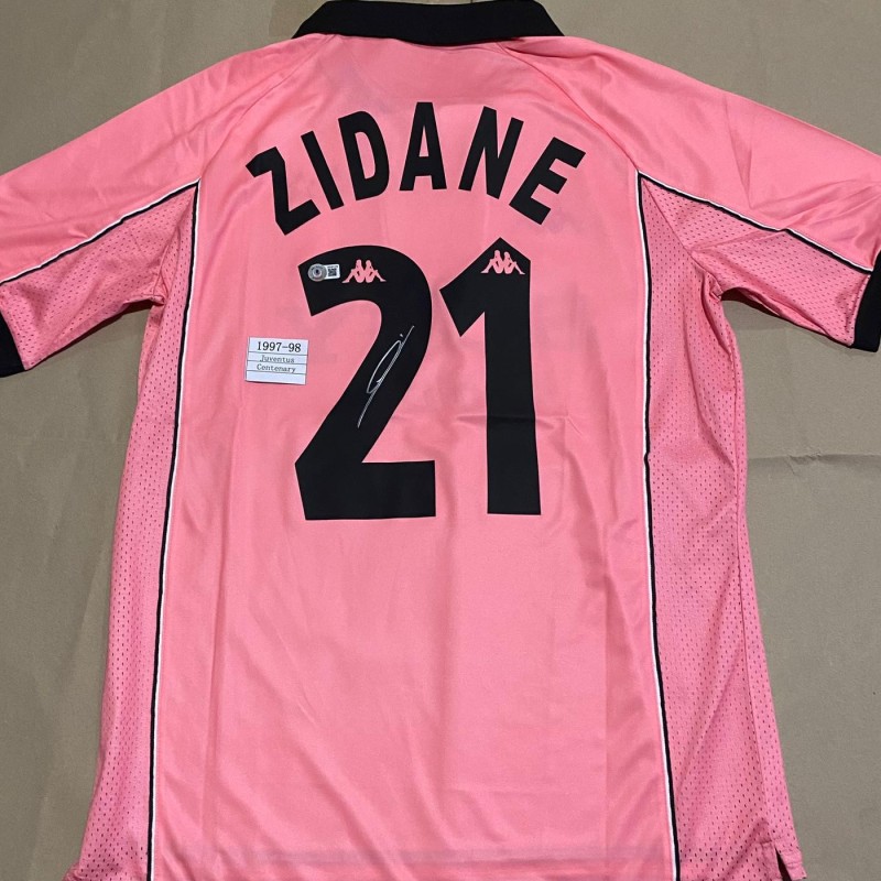 Zinedine Zidane's Juventus 1997/98 Signed Replica Centenary Shirt