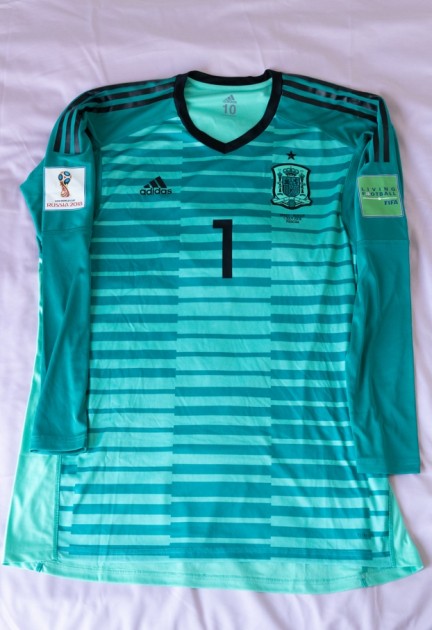 David de Gea's Spain 2018 World Cup Match Issued Shirt vs Russia