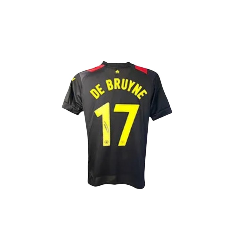 Maglia ufficiale da trasferta firmata da Kevin De Bruyne Manchester City 2022/23