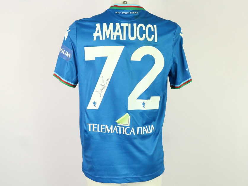 Amatucci's Match-Worn Signed Shirt, Palermo vs Ternana 2024