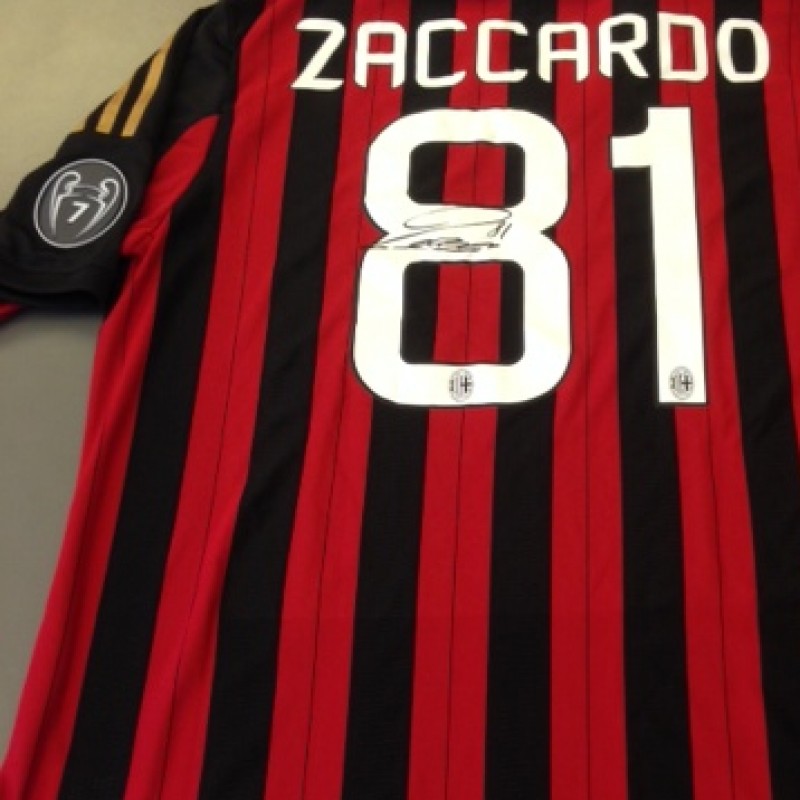 Milan fanshop shirt, Zaccardo, Serie A 2013/2014 - signed