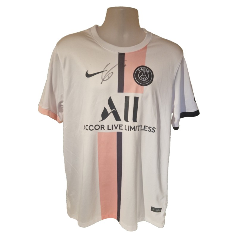 Idrissa Gueye Signed PSG 2021-22 Away Football Shirt