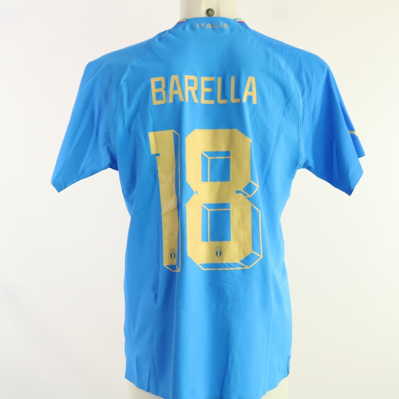 Barella's Issued Shirt Albania vs Italy 2022