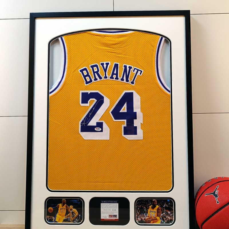 Kobe Bryant's Los Angeles Lakers Signed and Framed Jersey 