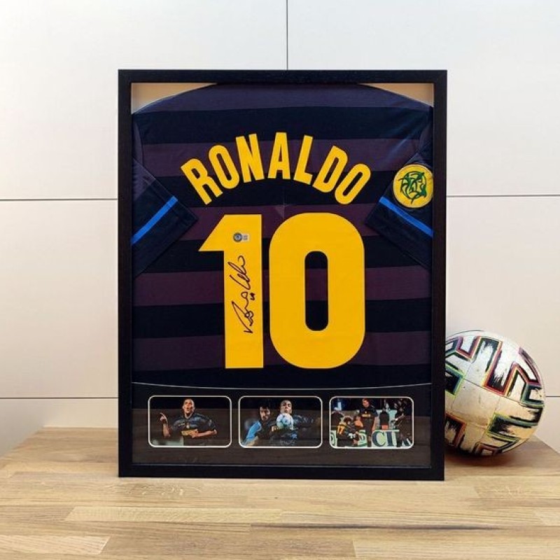 Ronaldo's Inter Milan Signed and Framed Shirt