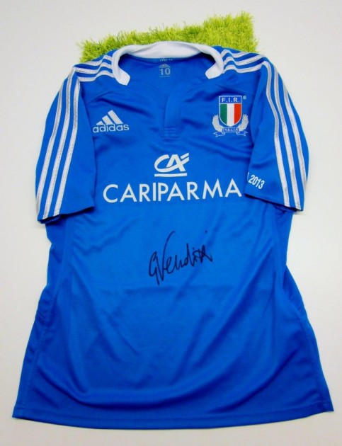 Venditti match worn shirt, 6 Nations, Italy-Ireland - signed
