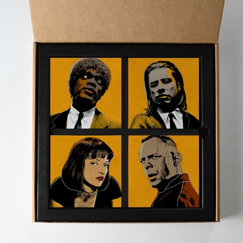 "Pulp Fiction" di Andrea Pisano - Box Collections di 4 Opere Icon Pop