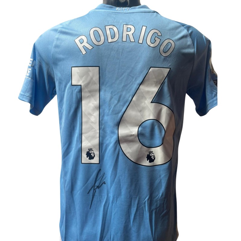Rodri Replica Manchester City Signed Shirt, 2023/24 