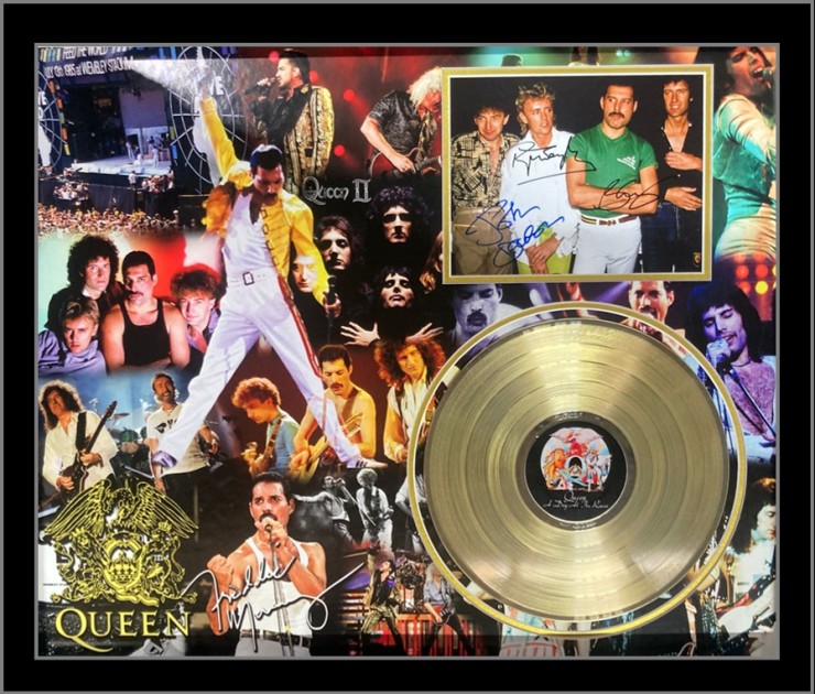 Queen Signed and Framed Gold Disc Display - Limited Edition