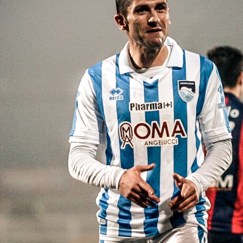 Sansovini Pescara match worn shirt vs Crotone 3/3/2015 Serie B