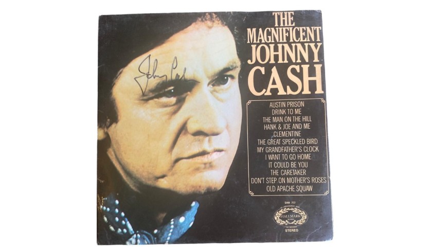 Johnny Cash Signed The Magnificent Johnny Cash Vinyl LP