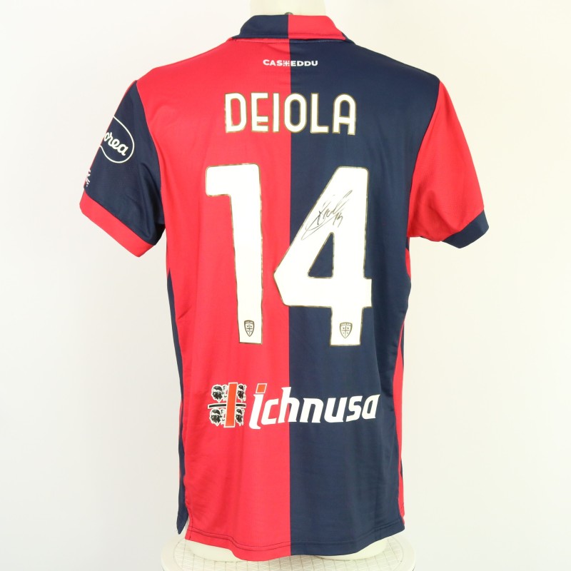 Deiola's Unwashed Signed Shirt, Cagliari vs Atalanta 2024