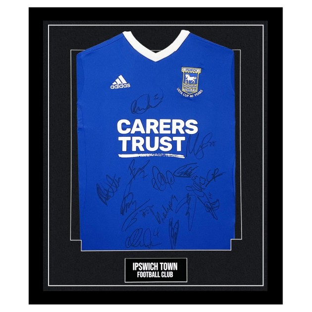 Ipswich Town FC Squad Signed and Framed Shirt