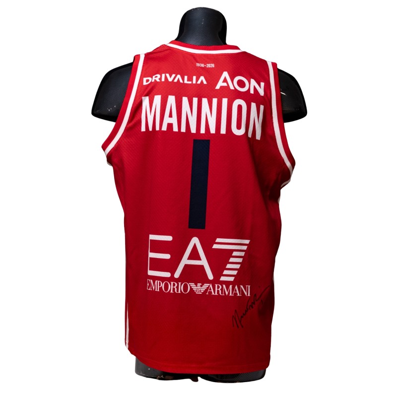 Niccolò Mannion's Signed Match-Worn Jersey, Olimpia Milano vs Guerri Napoli 2026