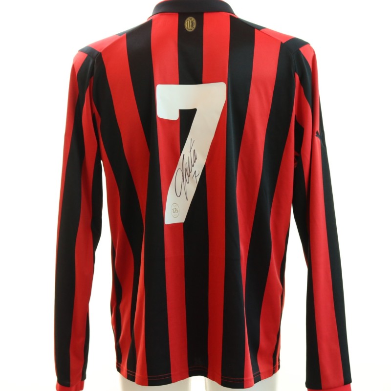 R: Alvaro Morata's Milan Signed Official Shirt, 125 Anniversary