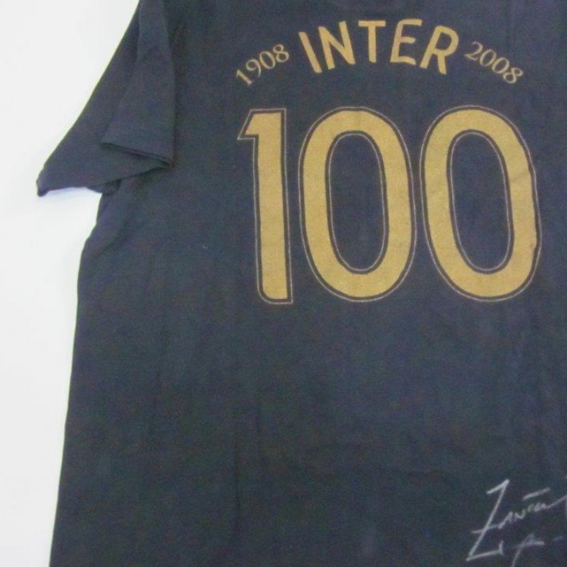 Centennial Inter shirt - signed by Zanetti