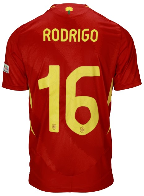 Rodrigo's Match-Issued Shirt, Spain vs England EURO 2024