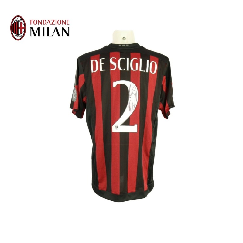 De Sciglio Official AC Milan Signed Shirt, 2015/16