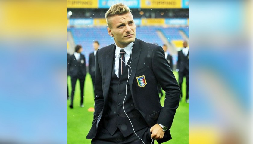 Italy National Football Team Suit Worn by  Ciro Immobile