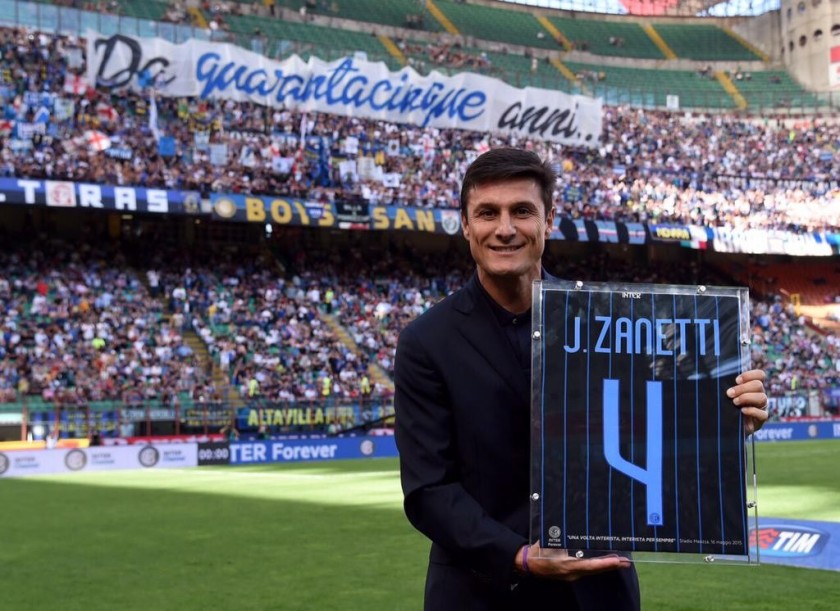 Zanetti Official Inter Signed Shirt, 2014/15