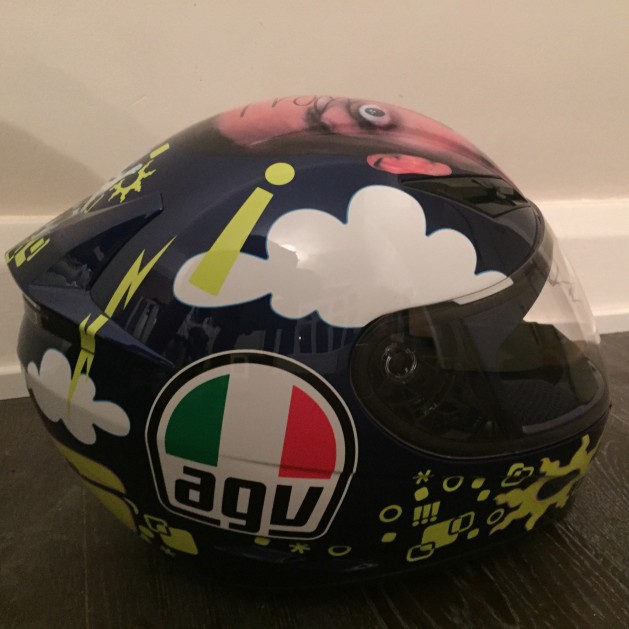 Helmet signed by Valentino Rossi