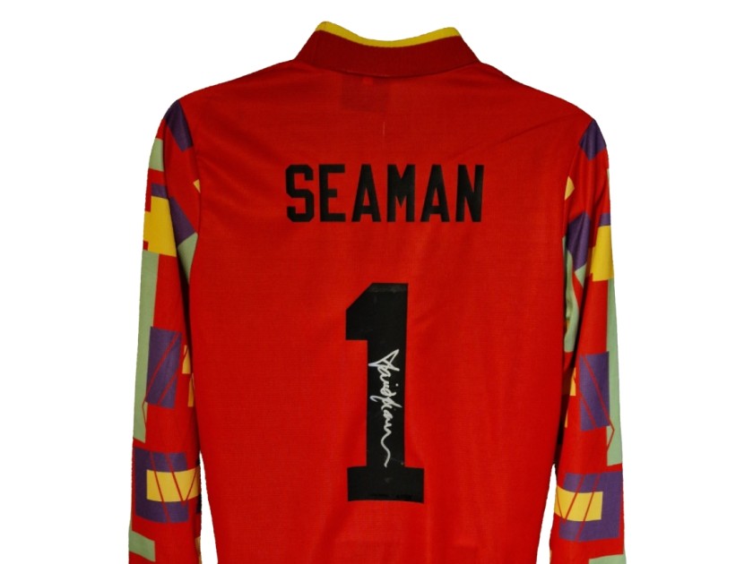 David Seaman Signed England 1996 Football Shirt