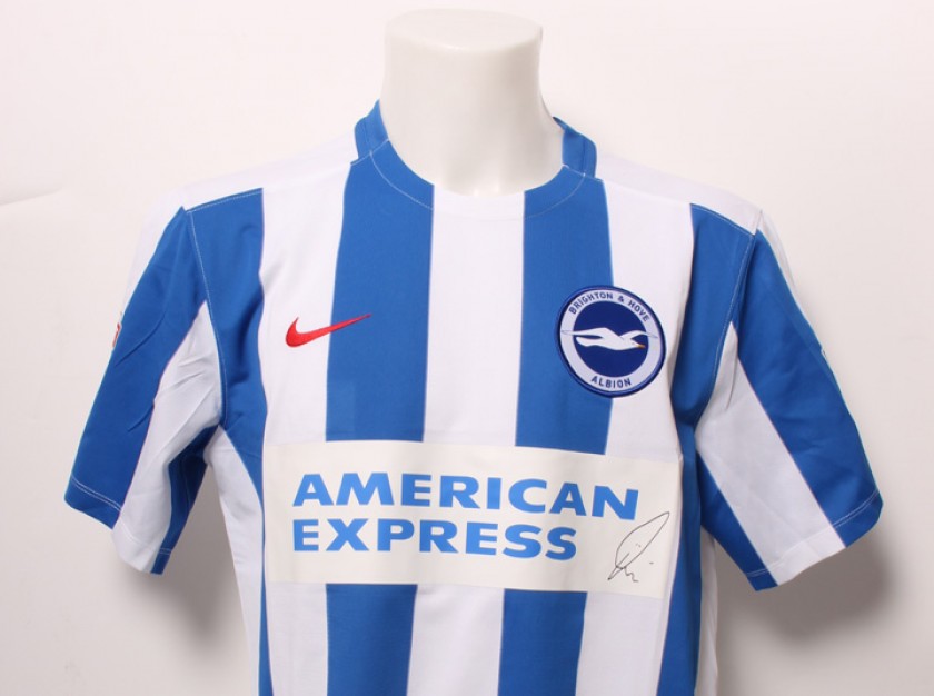 Uwe Hünemeier’s Signed Match Issued Brighton & Hove Albion Home Shirt