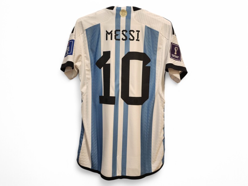 Lionel Messi's Argentina World Cup Final 2022 Match Issued Shirt