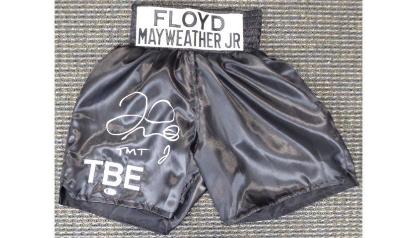 Floyd Mayweather Jr. signed boxing shorts